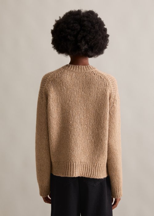 Relaxed cardigan — Light Almond Melange