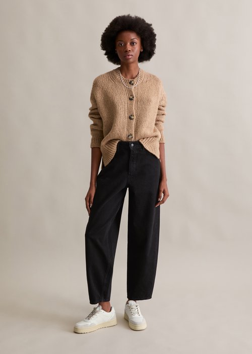 Relaxed cardigan — Light Almond Melange