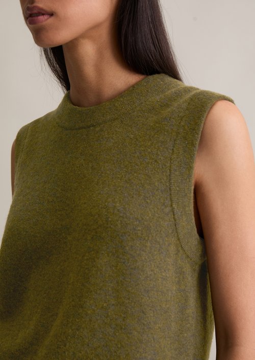 Sweater regular — Dark Green Melange