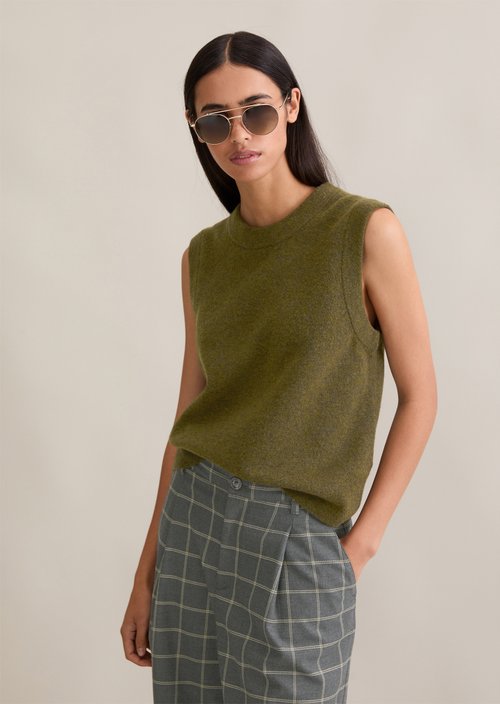 Sweater regular — Dark Green Melange