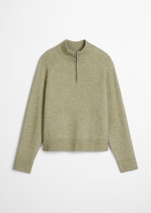 Troyer cropped — Medium Green Melange