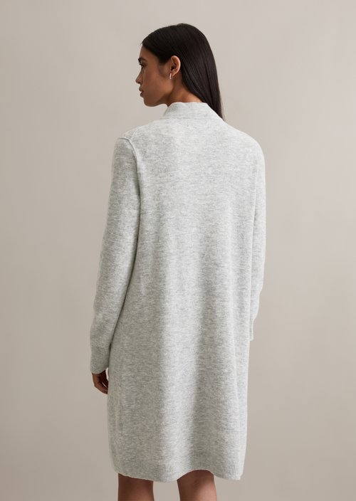 Regular troyer-style knit dress — Stone Melange