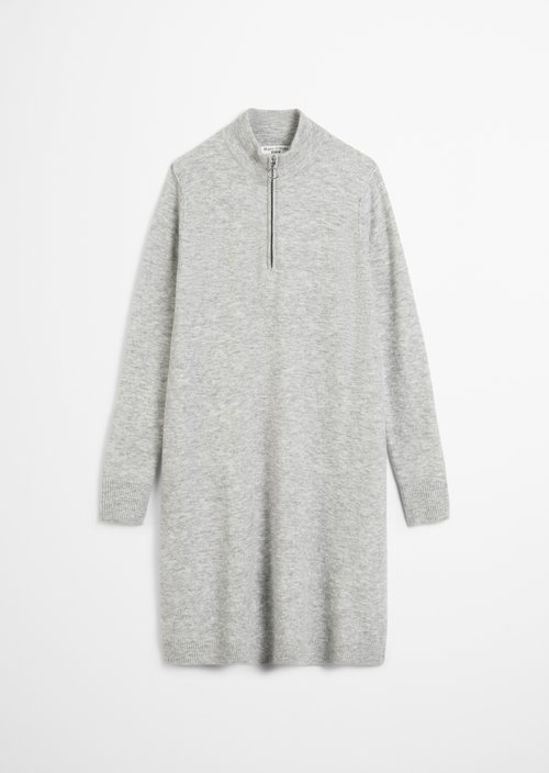 Regular troyer-style knit dress — Stone Melange