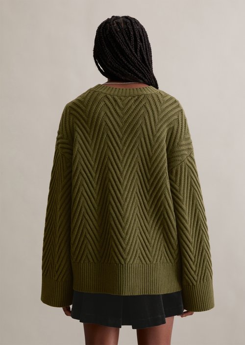 Relaxed knit sweater — Burnished Logs