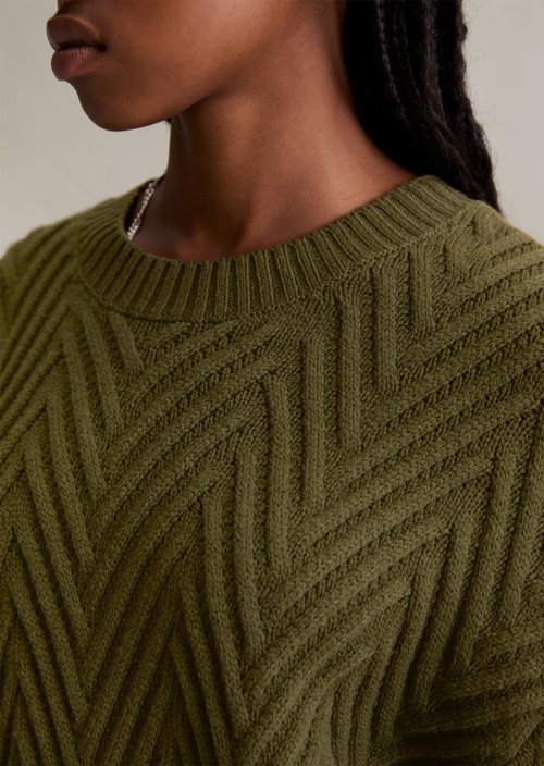 Relaxed knit sweater — Burnished Logs