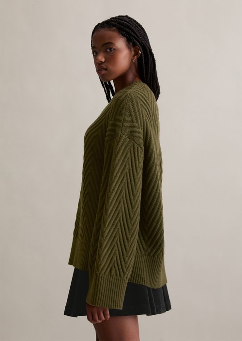 Relaxed knit sweater — Burnished Logs