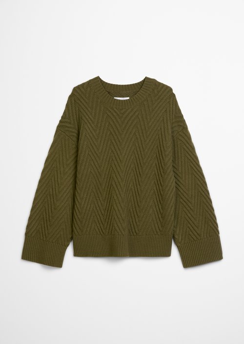 Relaxed knit sweater — Burnished Logs
