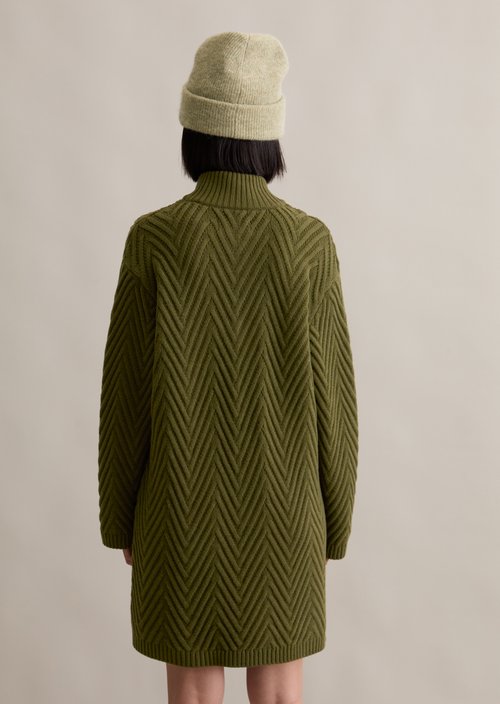 Relaxed zip knit dress — Burnished Logs