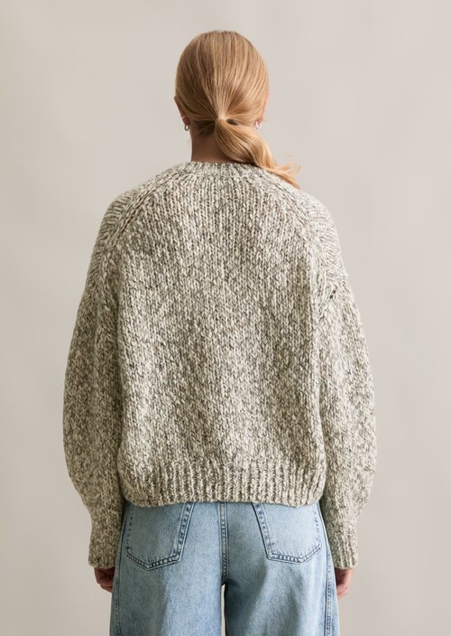 Relaxed chunky knit sweater — Black