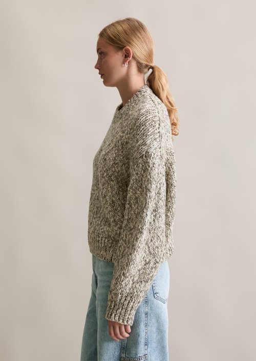 Relaxed chunky knit sweater — Black