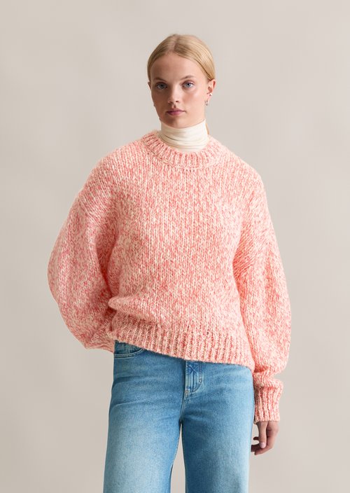 Relaxed chunky knit sweater — Light Pink