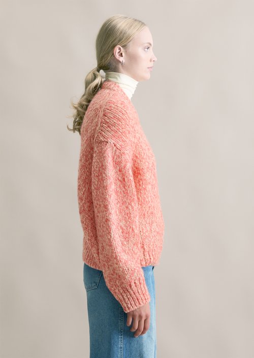 Relaxed chunky knit sweater — Light Pink