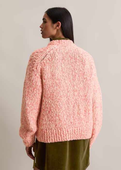 Relaxed chunky cardigan — Light Pink