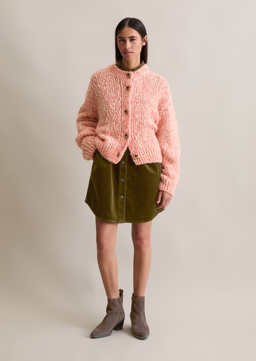 Relaxed chunky cardigan — Light Pink