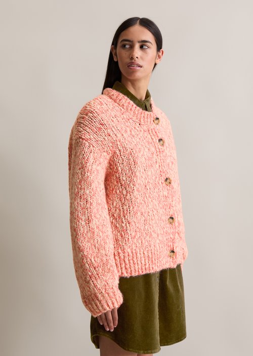 Relaxed chunky cardigan — Light Pink