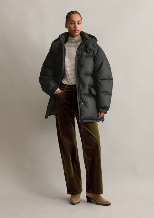 Oversize down puffer jacket — Black