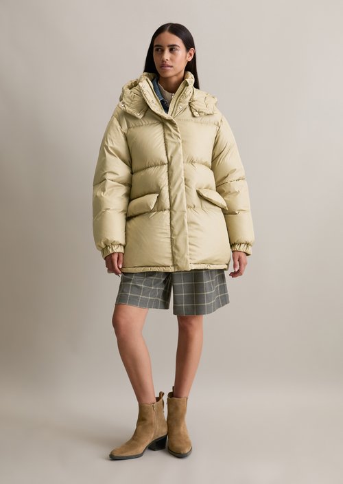 Oversize down puffer jacket — Artichoke Leaf