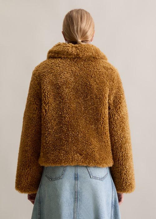 Teddy jacket regular — True Brown