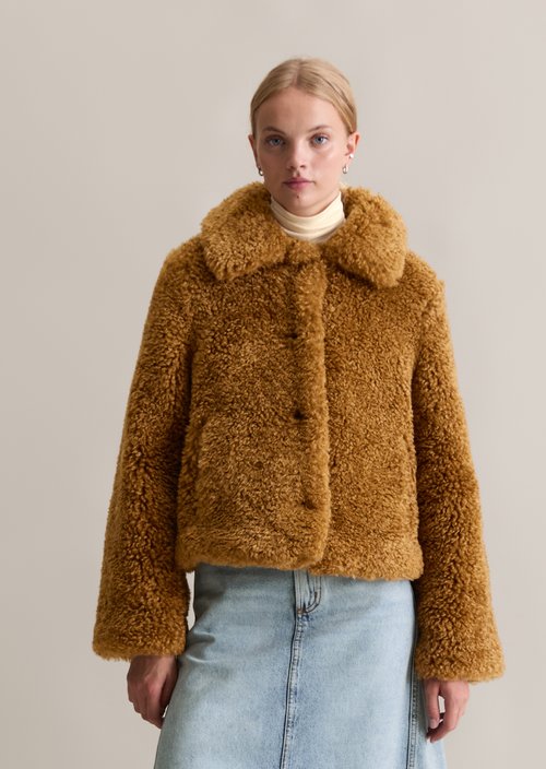 Teddy jacket regular — True Brown