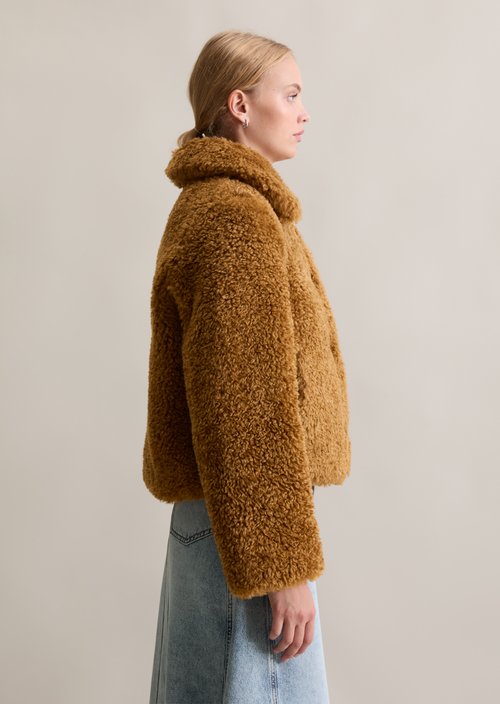 Teddy jacket regular — True Brown