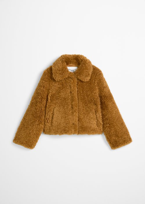 Teddy jacket regular — True Brown