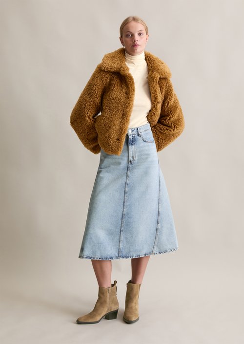 Teddy jacket regular — True Brown