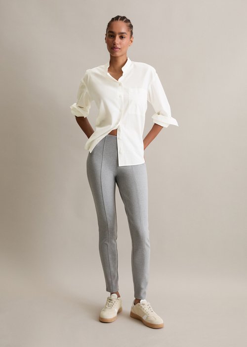 Jersey pants slim — Dark Shadow Melange