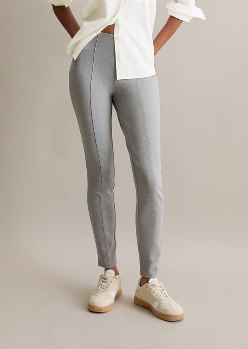 Jersey pants slim — Dark Shadow Melange