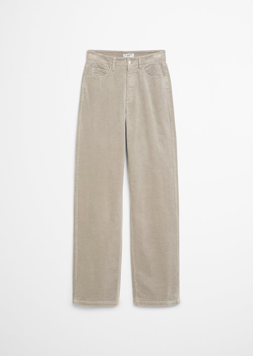 Corduroy pants model Tomma wide — Stone Grey