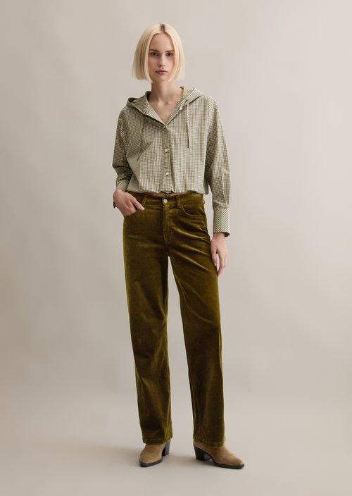 Corduroy pants model Tomma wide — Burnished Logs