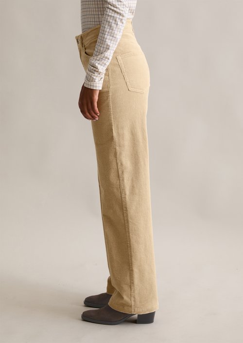 Corduroy pants model Tomma wide — Frosty Sand