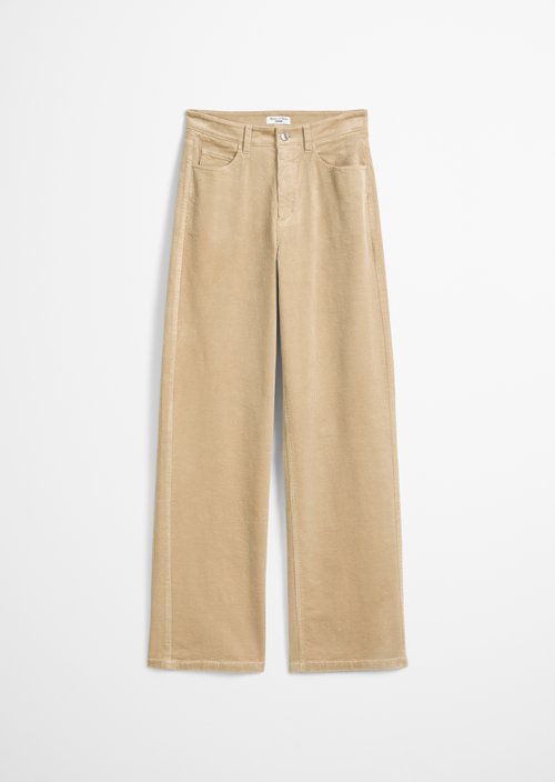 Corduroy pants model Tomma wide — Frosty Sand