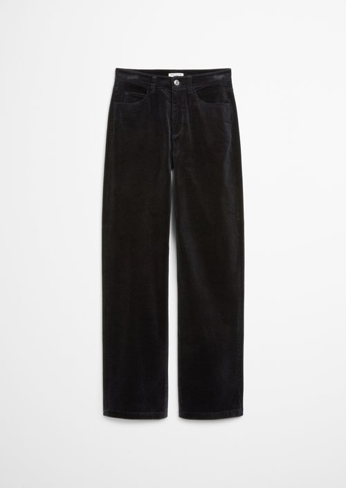 Corduroy pants model Tomma wide — Blue Depths