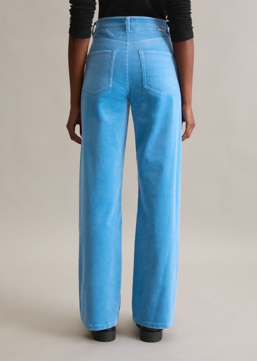 Corduroy pants model Tomma wide — Azure Sky