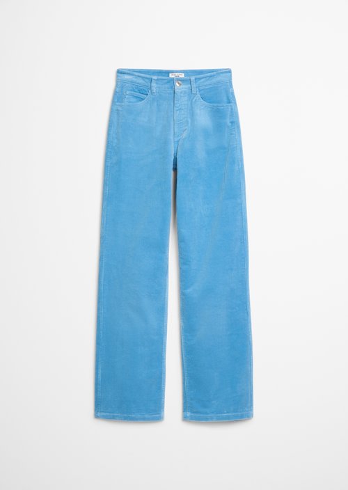 Corduroy pants model Tomma wide — Azure Sky