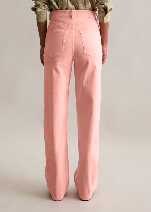 Corduroy pants model Tomma wide — Rose Powder