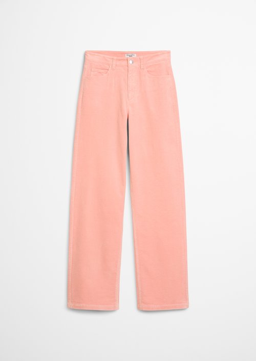 Corduroy pants model Tomma wide — Rose Powder