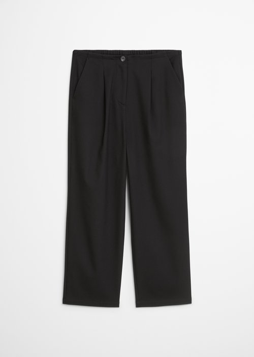 Pleated trousers loose tapered — Black