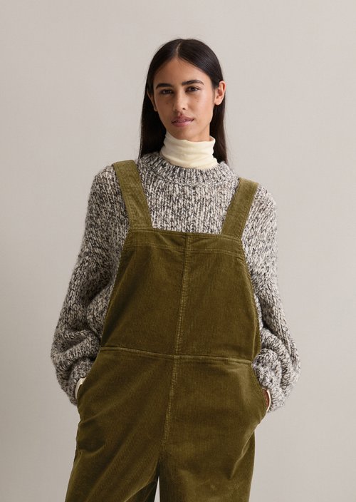 Relaxed corduroy overall — Burnished Logs