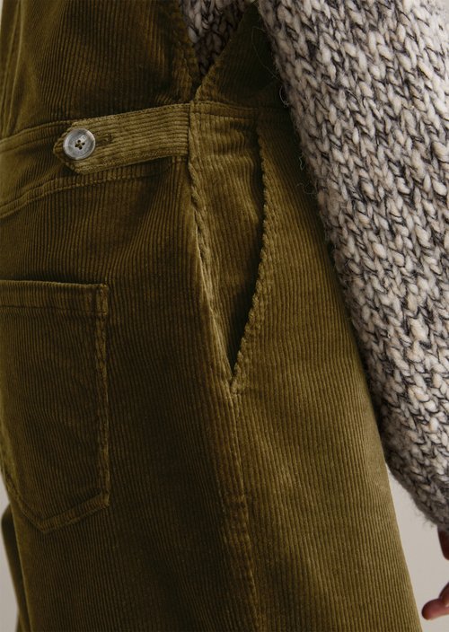 Relaxed corduroy overall — Burnished Logs