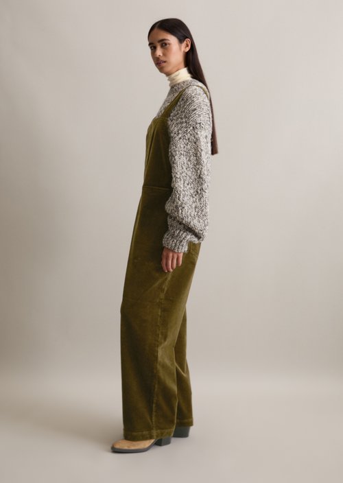 Relaxed corduroy overall — Burnished Logs