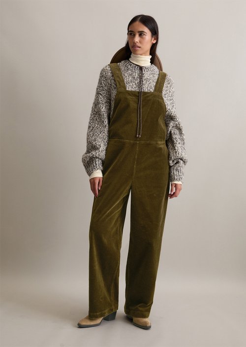 Relaxed corduroy overall — Burnished Logs