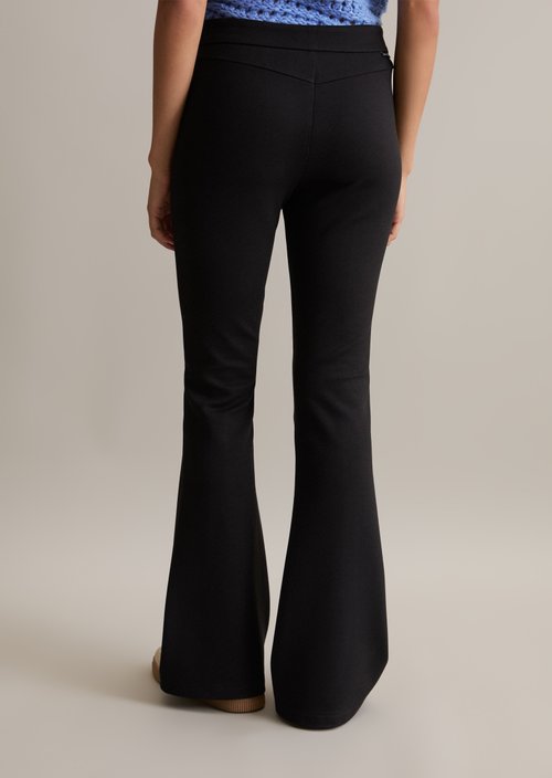 Jersey pants bootcut — Black