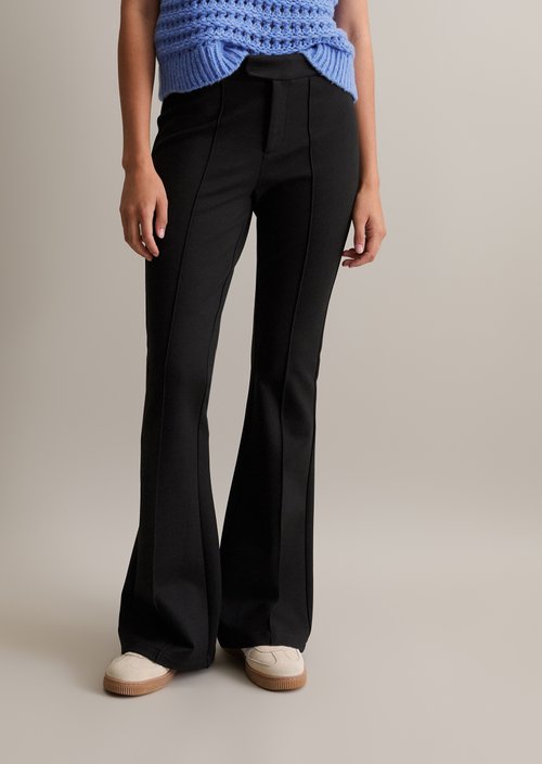 Jersey pants bootcut — Black