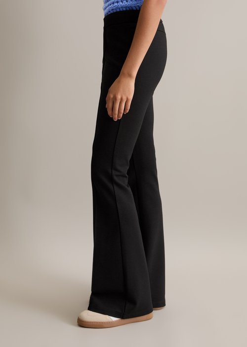 Jersey pants bootcut — Black