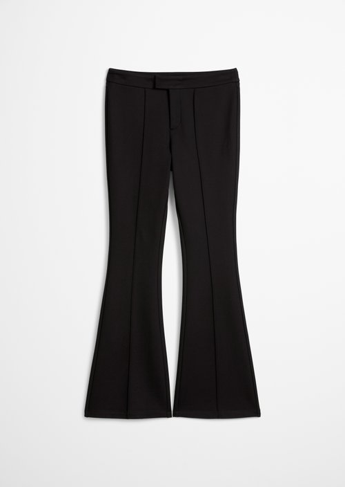 Jersey pants bootcut — Black
