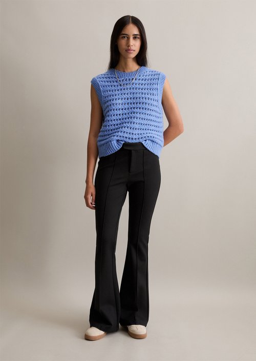 Jersey pants bootcut — Black
