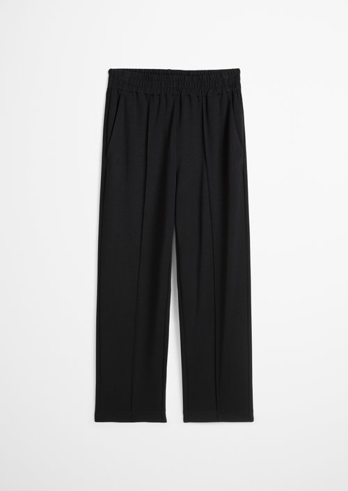 Tapered jersey pants — Black