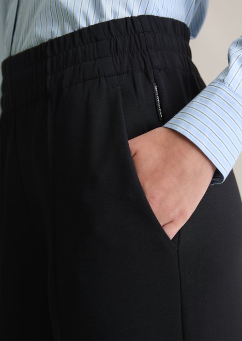 Jersey track pants regular — Black