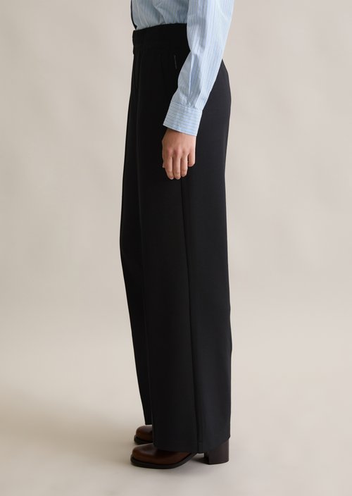 Jersey track pants regular — Black